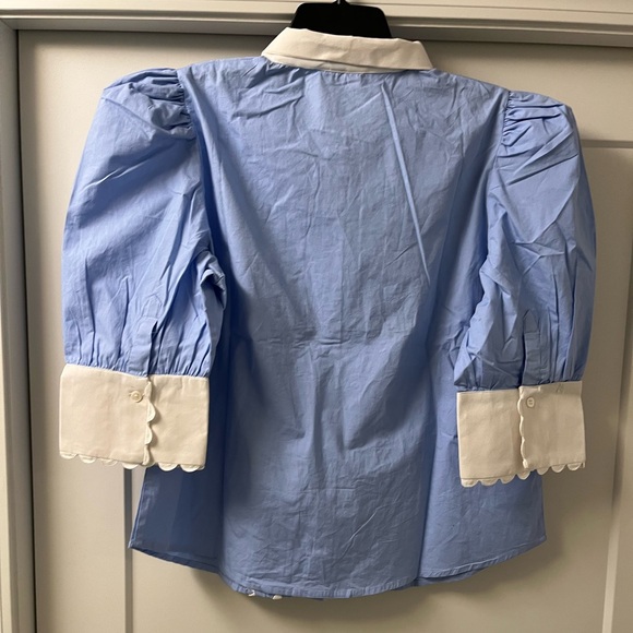 Gretchen Scott RICK RACK ROCK BLOUSE-NWT-size XL - Picture 6 of 7